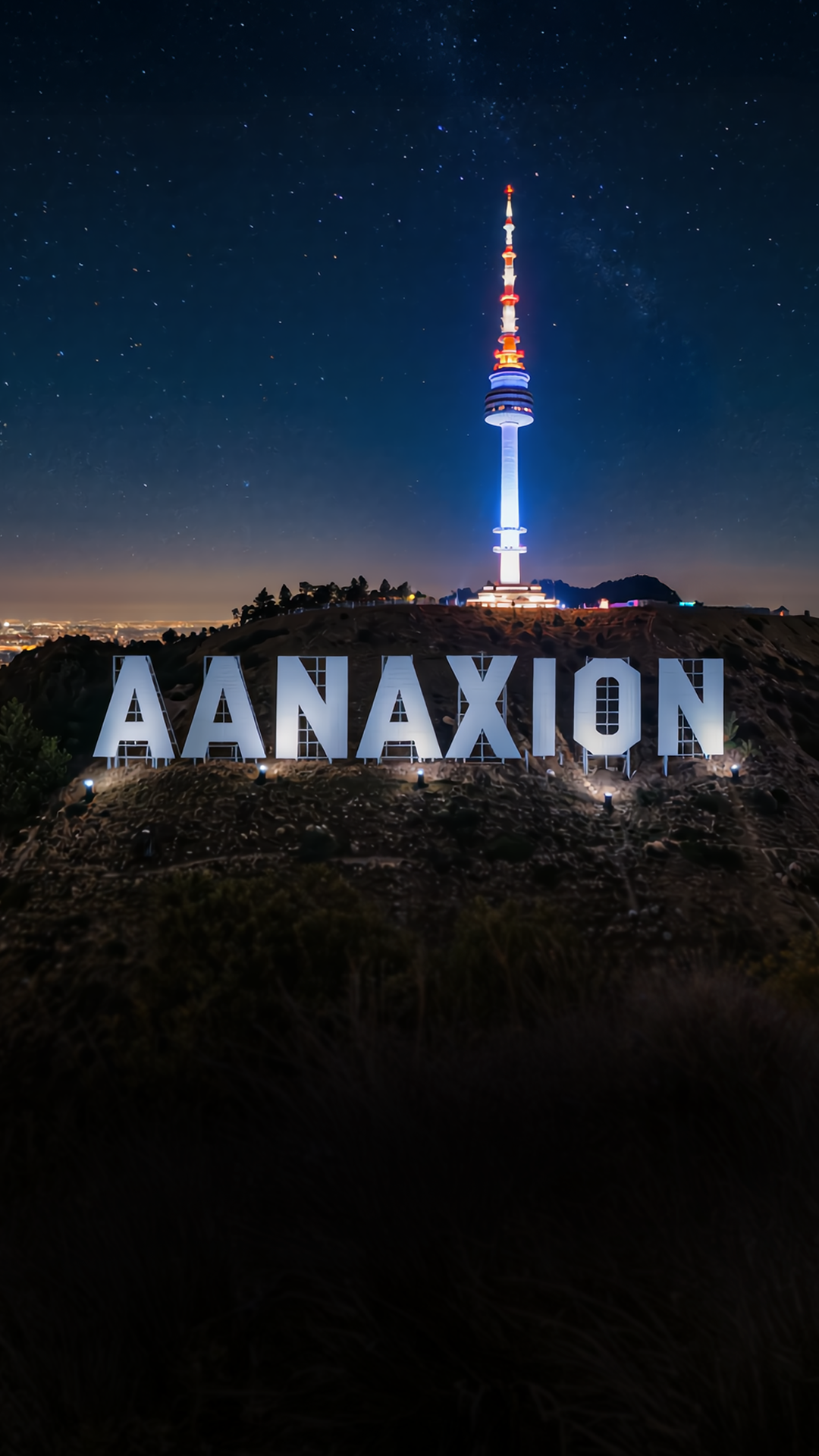 AANAXION studio portrait view with Seoul tower